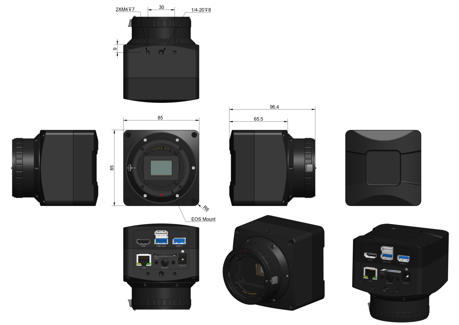 X8FCAM4K22MPA_EFL dimensions