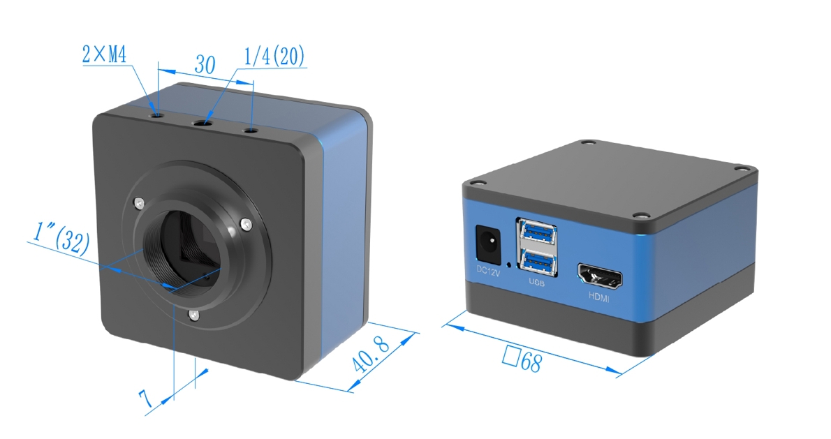 O5CAM4K Series HDMI Camera Dimension Diagram