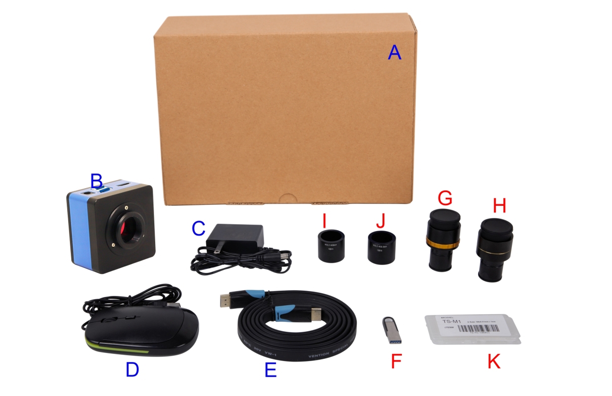 OCAM Camera Packaging Diagram