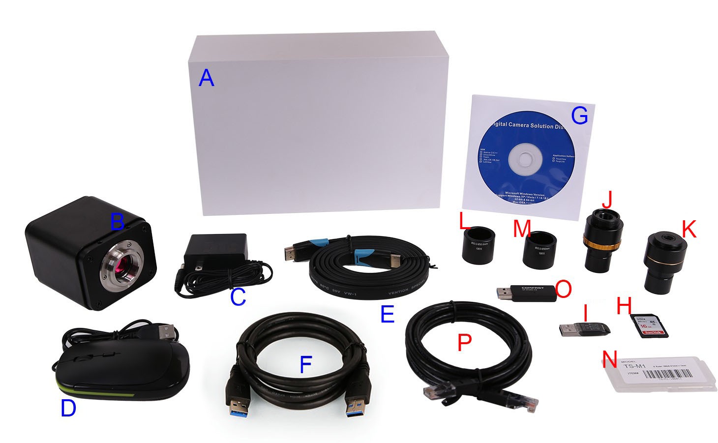 X5CAM4K8MMA Camera Packaging Diagram