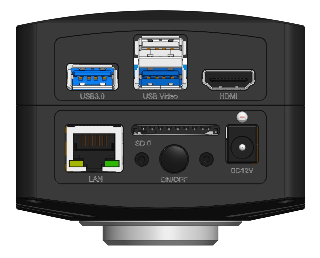 X5CAM4K Series Camera Interface Panel Diagrams