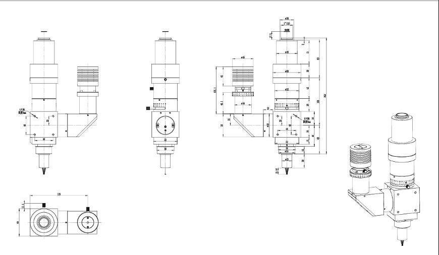 PLM100 Series Microscopy System Dimension