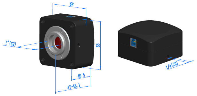 U3CCD Camera Dimensions